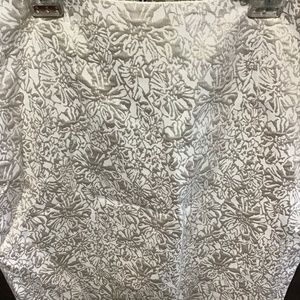 💚 3/$25 Liz Claiborne women skirt 16 ivory gold overlay